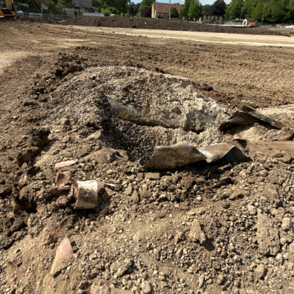 Underground storage tank from previous building on site of the new library
